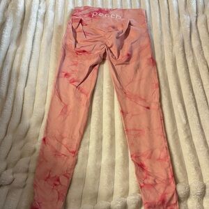 Peach Bum Women's Pink Tie-Dye Leggings